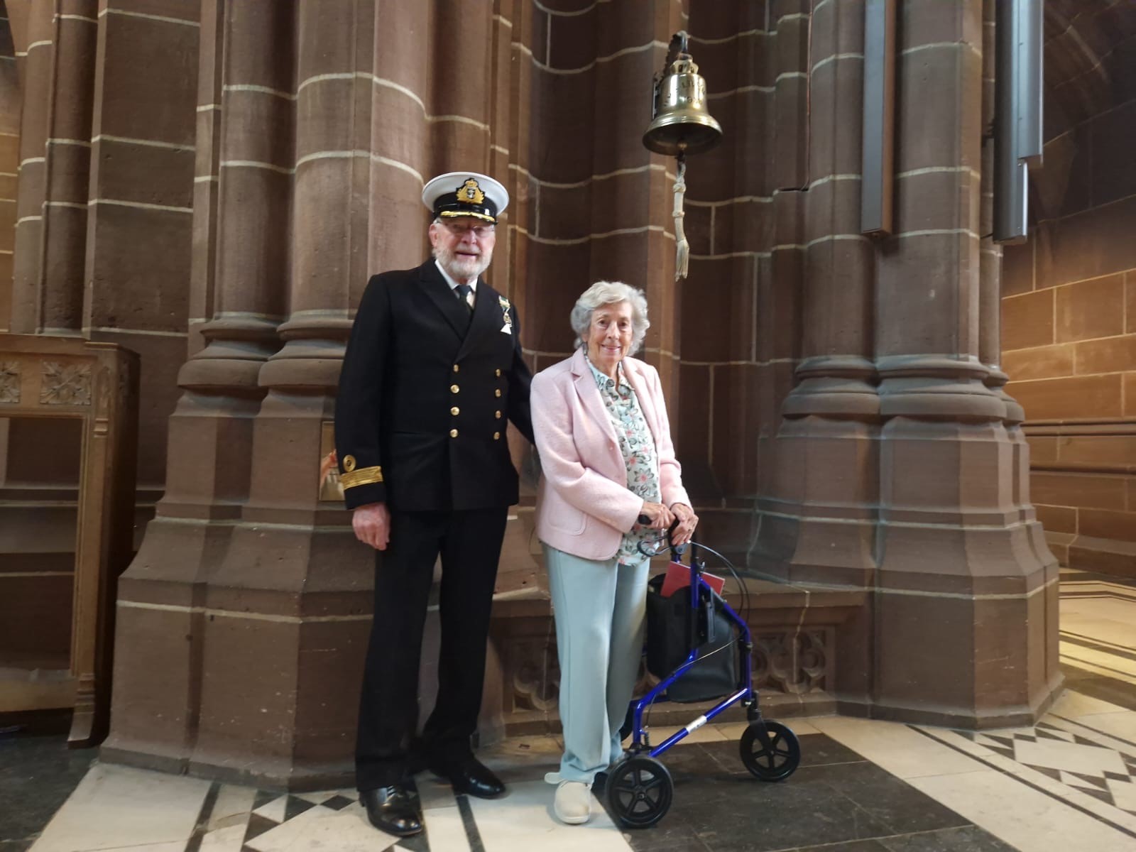 Chairman Rod Walker and wife Ann at Liverpool Cathedral commemorative service